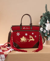 Montana West Christmas Tote Bag – Santa’s Sleigh Edition (Gift Wrapped)